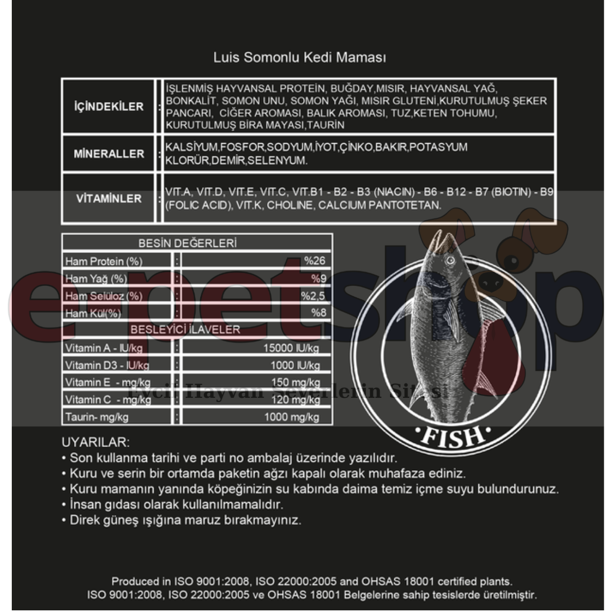 Luis Somon Balıklı Kedi Maması 15 Kg